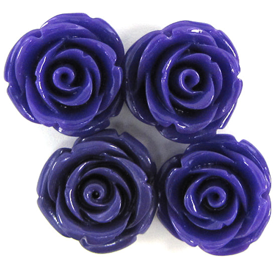 20mm synthetic coral carved rose flower beads 15