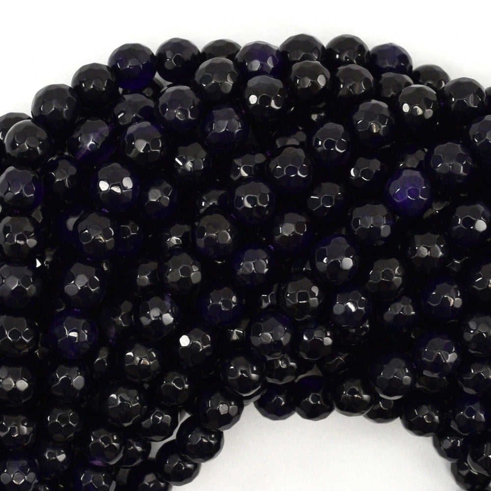 6mm faceted agate round beads 14.5