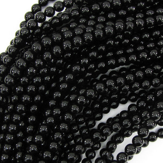 AA Black Onyx Round Beads 15" 2mm 3mm 4mm 6mm 8mm 10mm 12mm 14mm 16mm 18mm 20mm