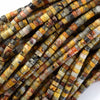 4mm natural crazy lace agate heishi disc beads 15.5