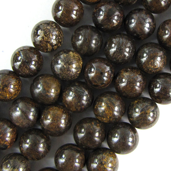 Natural Brown Bronzite Round Beads Gemstone 15" Strand 4mm 6mm 8mm 10mm 12mm