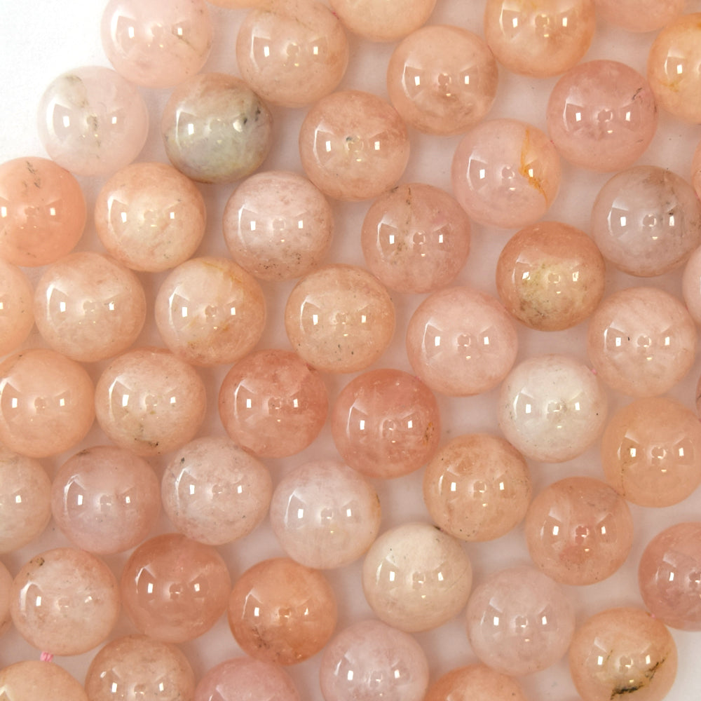 Natural Light Pink Morganite Round Beads 15.5" Beryl 4mm 6mm 8mm
