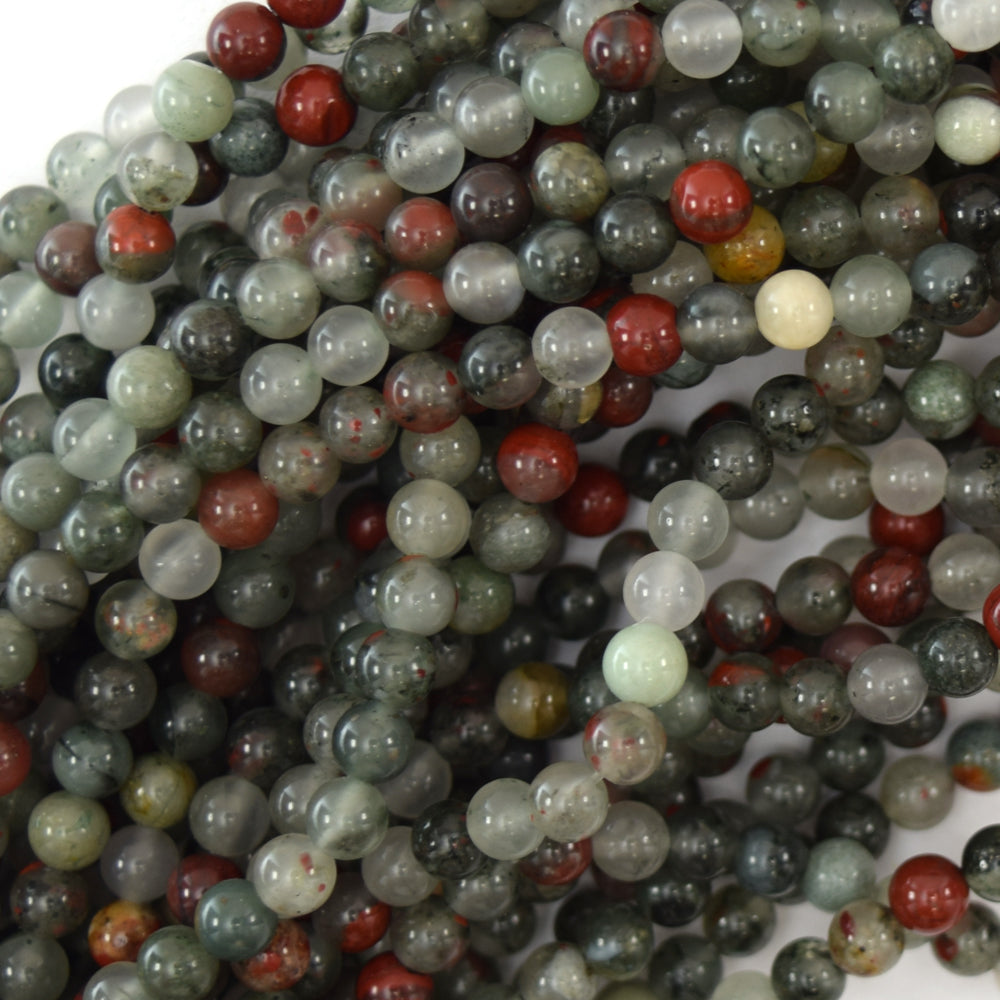 Natural African Blood Agate Round Beads 15