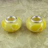 2 sterling silver lampwork glass beads fit 0226