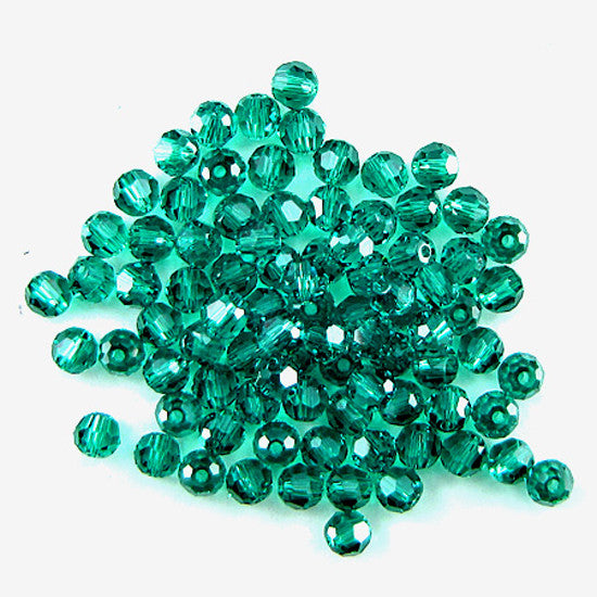 12 4mm Swarovski crystal round 5000 Blue Zircon