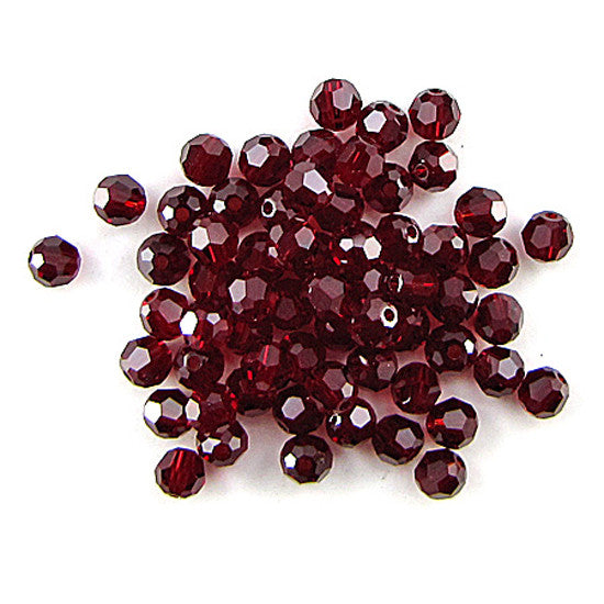 12 4mm Swarovski crystal round 5000 Siam