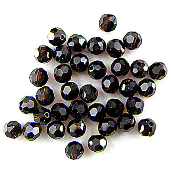10 6mm Swarovski crystal round 5000 Mocca