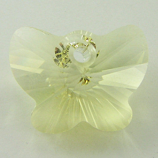 18mm Swarovski crystal butterfly pendant 6754 jonquil