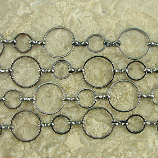 14mm copper brass ring chain one foot findings