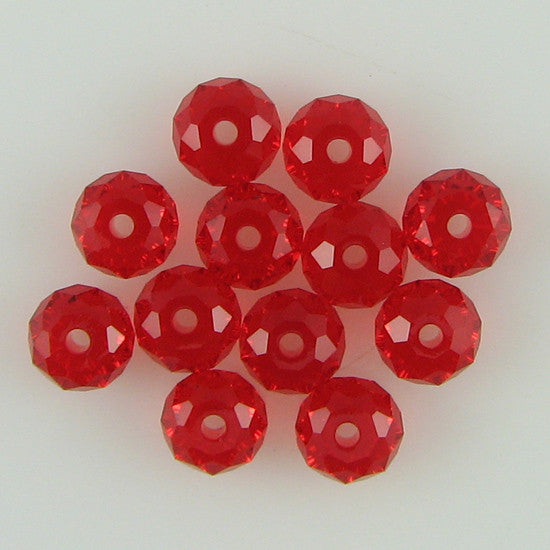 12 6mm Swarovski crystal rondelle 5040 Lt Siam beads