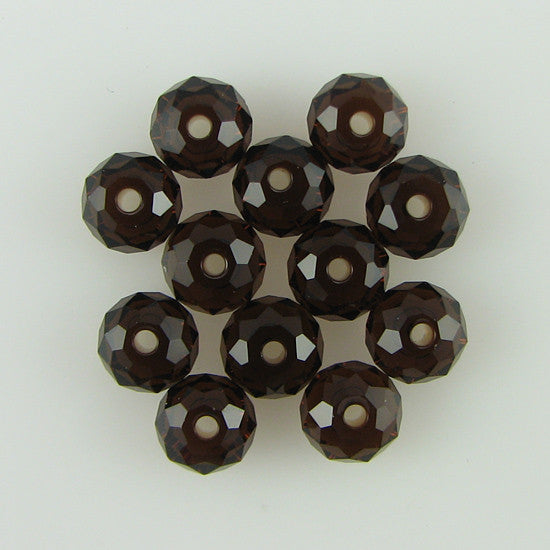 12 6mm Swarovski crystal rondelle 5040 Mocca beads