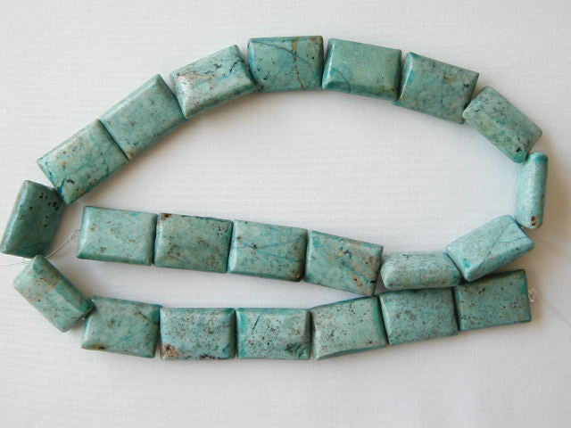 18mm chrysocolla rectangle beads 16