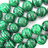 Synthetic Green Malachite Round Beads 15.5