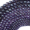 Mystic Titanium Natural Faceted Purple Amethyst Round Beads 15