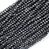 Faceted Silver Terahertz Round Beads Gemstone 15.5