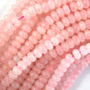 Natural Pink Rose Quartz Rondelle Button Beads 15
