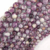 Natural Light Purple Mica Round Beads Gemstone 15.5