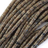 2x4mm natural brown labradorite larvikite heishi disc beads 15.5