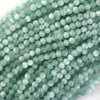 AA Natural Green Moonstone Round Beads 15.5