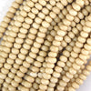 Natural Cream River Stone Rondelle Button Beads 15