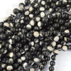 Black Gray Mother Of Pearl MOP Round Beads Gemstone 15.5
