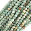 Mystic Titanium Faceted Amazonite Round Beads Gemstone 15