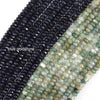 2x4mm Natural Faceted Various Gemstone Rondelle Button Spacer Beads 15