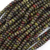 Natural Dragon Blood Jasper Rondelle Button Beads Gemstone 15