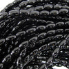 AA 4x6mm black onyx rice beads 15