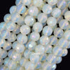 Mystic Titanium Faceted Opalite Quartz Round Beads 15