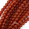 AA Red Carnelian Round Beads Gemstone 15