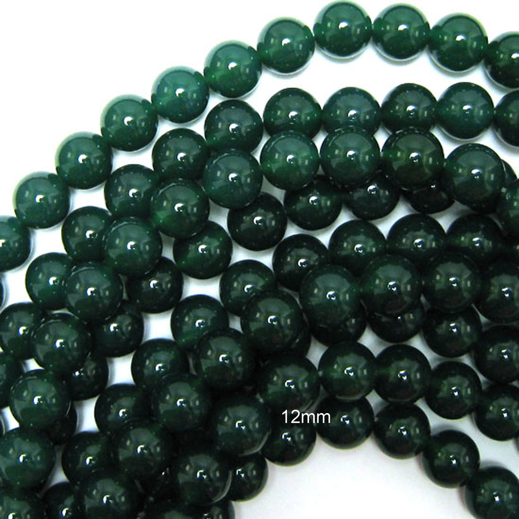 AA Green Onyx Round Beads Gemstone 14.5" Strand 4mm 6mm 8mm 10mm 12mm