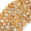 A grade Natural Yellow Citrine Round Beads 15