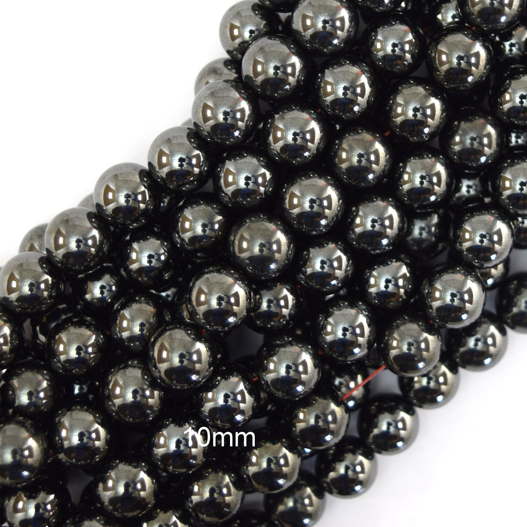 Natural Magnetic Hematite Round Beads 15" Strand 4mm 6mm 8mm 10mm 12mm