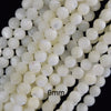 White Mother Of Pearl MOP Round Beads 15.5