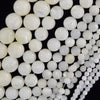White Mother Of Pearl MOP Round Beads 15.5