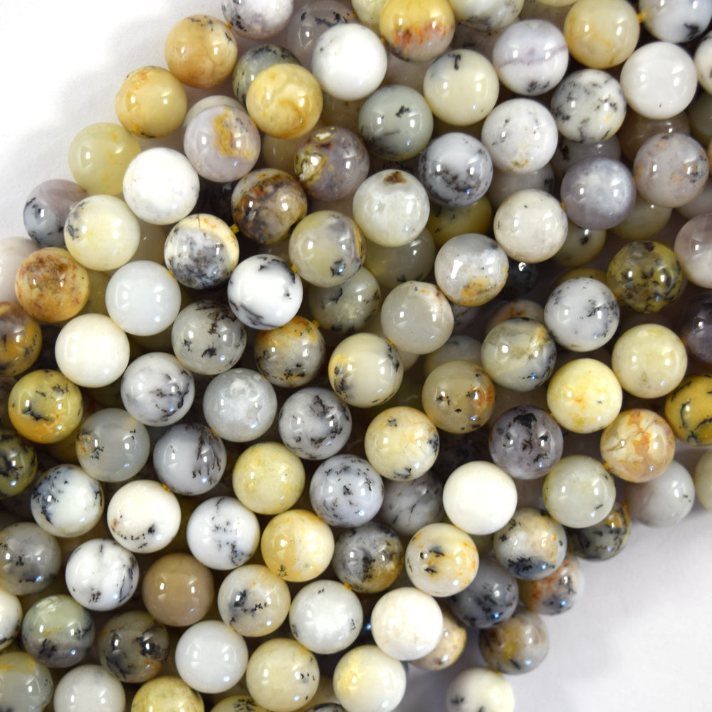 Natural Australian Opal Round Beads Gemstone 15.5" Strand 6mm 8mm 10mm