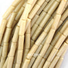 13mm natural cream river stone tube beads 15.5