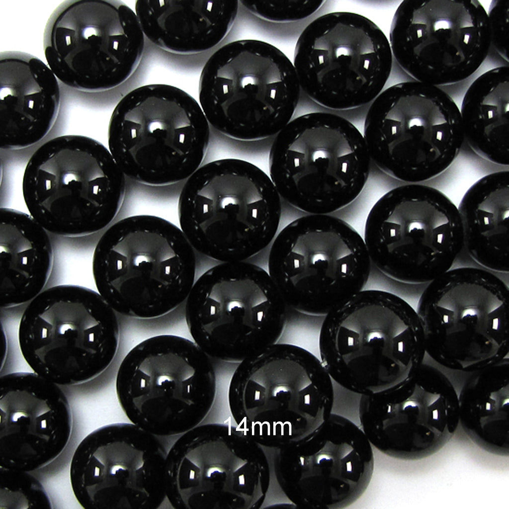 AA Black Onyx Round Beads 15" 2mm 3mm 4mm 6mm 8mm 10mm 12mm 14mm 16mm 18mm 20mm