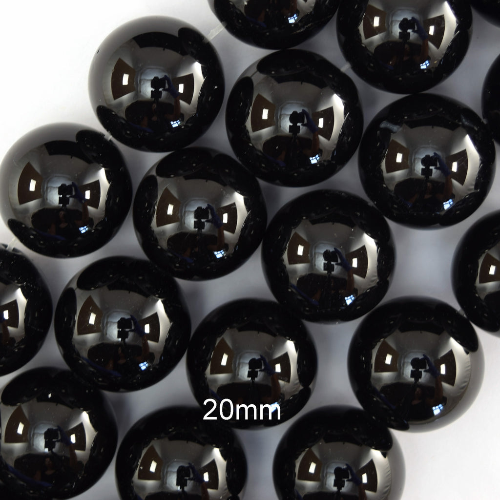 AA Black Onyx Round Beads 15" 2mm 3mm 4mm 6mm 8mm 10mm 12mm 14mm 16mm 18mm 20mm