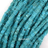 2x4x4mm blue turquoise square heishi disc beads gemstone 15