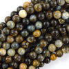 Natural Australian Brown Blue Opal Round Beads 14.5