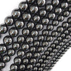 Natural Black Hematite Round Beads 15