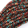 Galaxy Multicolor Sea Sediment Jasper Rondelle Button Beads 15