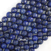 Faceted Blue Lapis Lazuli Round Beads 15
