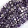 AA Natural Purple Dog Tooth Chevron Amethyst Round Beads 15.5