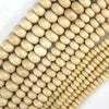 Natural Cream River Stone Rondelle Button Beads 15