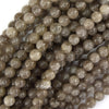 Natural Cloudy Grey Quartz Round Beads Gemstone 15