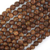 Matte Brown Tibetan DZI Agate Round Beads 14