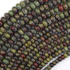 Natural Dragon Blood Jasper Rondelle Button Beads Gemstone 15